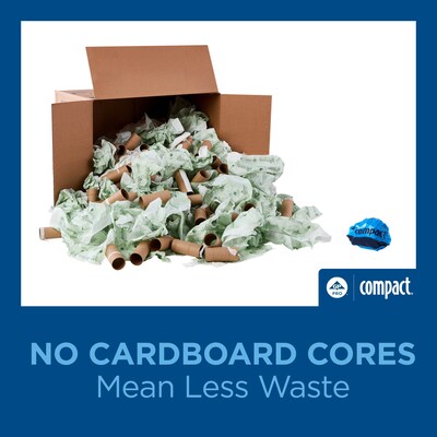 Compact Recycled Coreless Toilet Paper, 1-Ply, White, 3000 Sheets/Roll, 18 Rolls/Carton (19374)