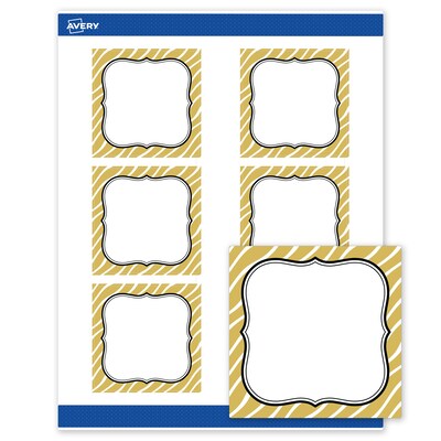 Avery Square Laser/Inkjet Multipurpose Labels, 3 x 3, White, 60/Pack (19479370987)