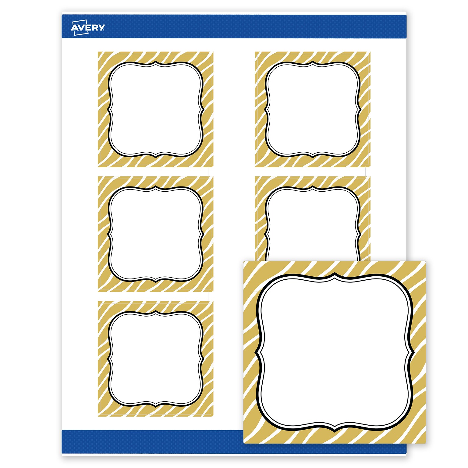Avery Square Laser/Inkjet Multipurpose Labels, 3 x 3, White, 60/Pack (19479370987)