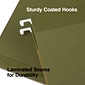 Staples 100% Recycled Reinforced Recycled Hanging File Folder, 1/3-Cut Tab, Letter Size, Standard Green, 25/Box