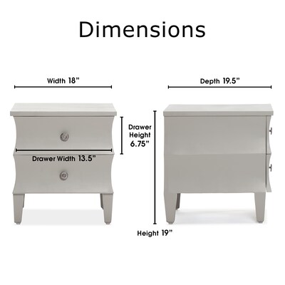 Adore Decor Arlan Side Table, Grey (FUTB10170A)