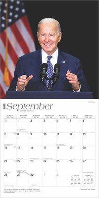 2025 BrownTrout President Joe Biden 12" x 24" Monthly Square Wall Calendar, (9781975475574)