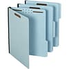 Quill Brand® Heavy-Duty 1/3-Cut Assorted 2-Fastener Pressboard File Folders with 1 Gusset, Letter,