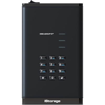 iStorage diskAshur Encrypted DT3 4TB External USB 3.2 Gen 1 External Hard Drive, Black (IS-DT3-256-4000-F)