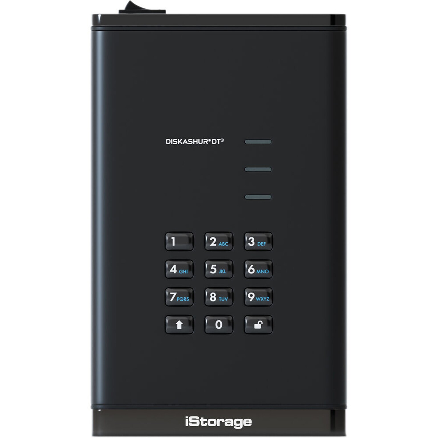 iStorage diskAshur Encrypted DT3 4TB External USB 3.2 Gen 1 External Hard Drive, Black (IS-DT3-256-4000-F)