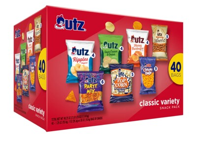 UTZ Classics Variety Snack Pack, 40 Bags/Box (UQF35165)