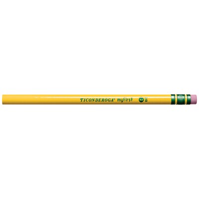 Ticonderoga Beginner Pencil with Eraser - #2 Lead - Yellow Barrel - 1 Dozen