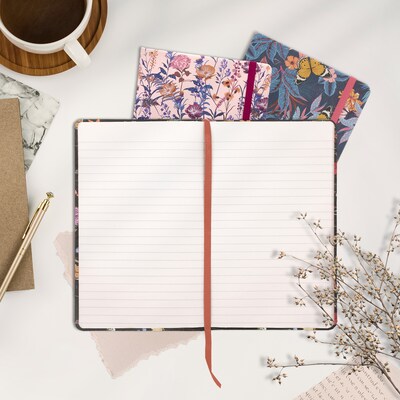 Pukka Pad Bloom Subject Notebooks, Narrow Ruled, White, 3/Pack (PUK9492BLM)