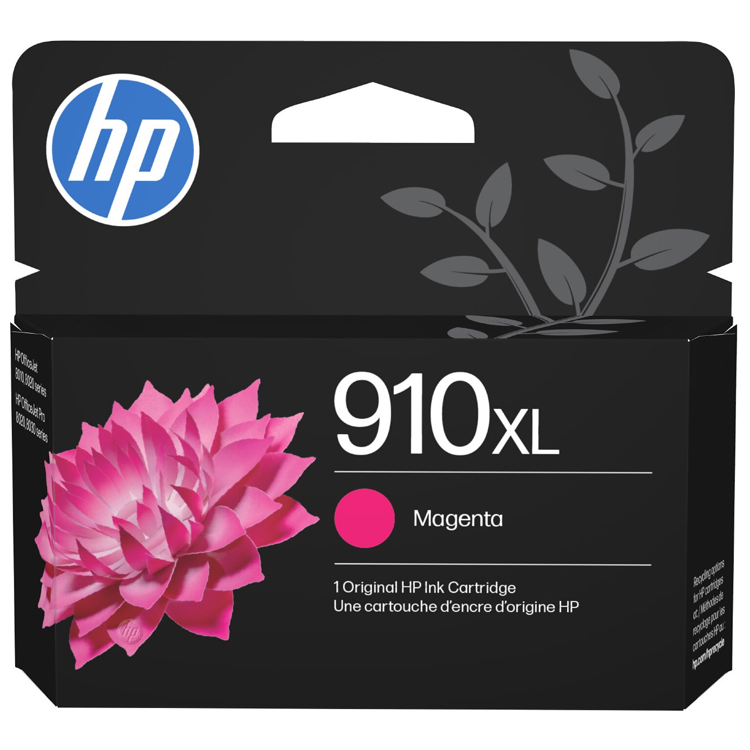 HP 910XL Magenta High Yield Ink Cartridge, Prints Up to 700 Pages (3YL63AN#140)