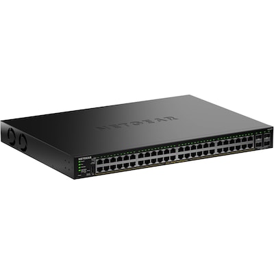 Netgear S350 Series 48-Port Gigabit PoE Smart Switch, 1000Mbps, Black (GS348TP-200NAS)