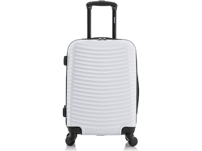 DUKAP Adly 21.45 Hardside Suitcase, 4-Wheeled Spinner, White (DKADL00S-WHI)