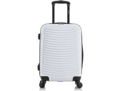 DUKAP ADLY Polycarbonate/ABS Carry-On Suitcase, White (DKADL00S-WHI)