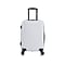 DUKAP ADLY Polycarbonate/ABS Carry-On Suitcase, White (DKADL00S-WHI)