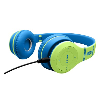 Crayola Boost Active Wireless Over-Ear Headphones, Bluetooth, Green/Blue (CHPBT348)