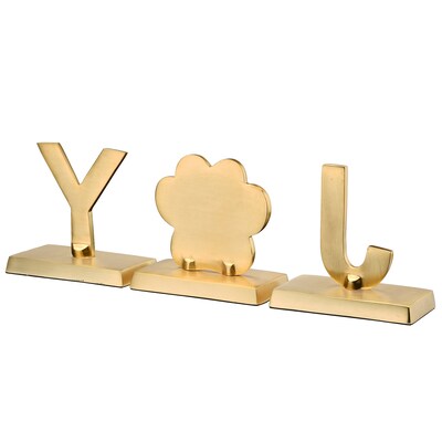 National Tree Company 5" Silver Sparkle JOY Stocking Holders, 3-Pieces (MO57-MAE20217-1)