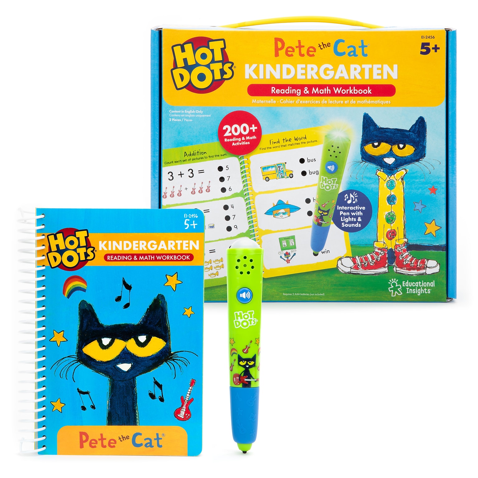 Educational Insights Hot Dots Jr. Pete the Cat I Love Preschool! Set with Pete the Cat Your Groovin Schoolin Friend Pen