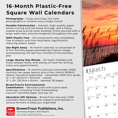 2026 BrownTrout Chesapeake Bay 12" x 12" Monthly Wall Calendar (9798330702831)