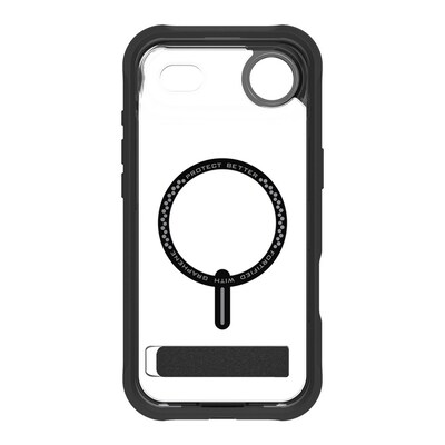 Zagg Rainier Snap with Kickstand MagSafe Compatible Phone Case for Apple iPhone 17 Air, Shock Absorbing, Smoke Black (702319157)
