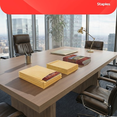 Staples Gummed Kraft Catalog Envelopes, 10"L x 15"H, Brown, 100/Box (SPL534768)