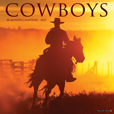 2027 Willow Creek Cowboys 12 x 12 Monthly Wall Calendar, Assorted Colors (59890)