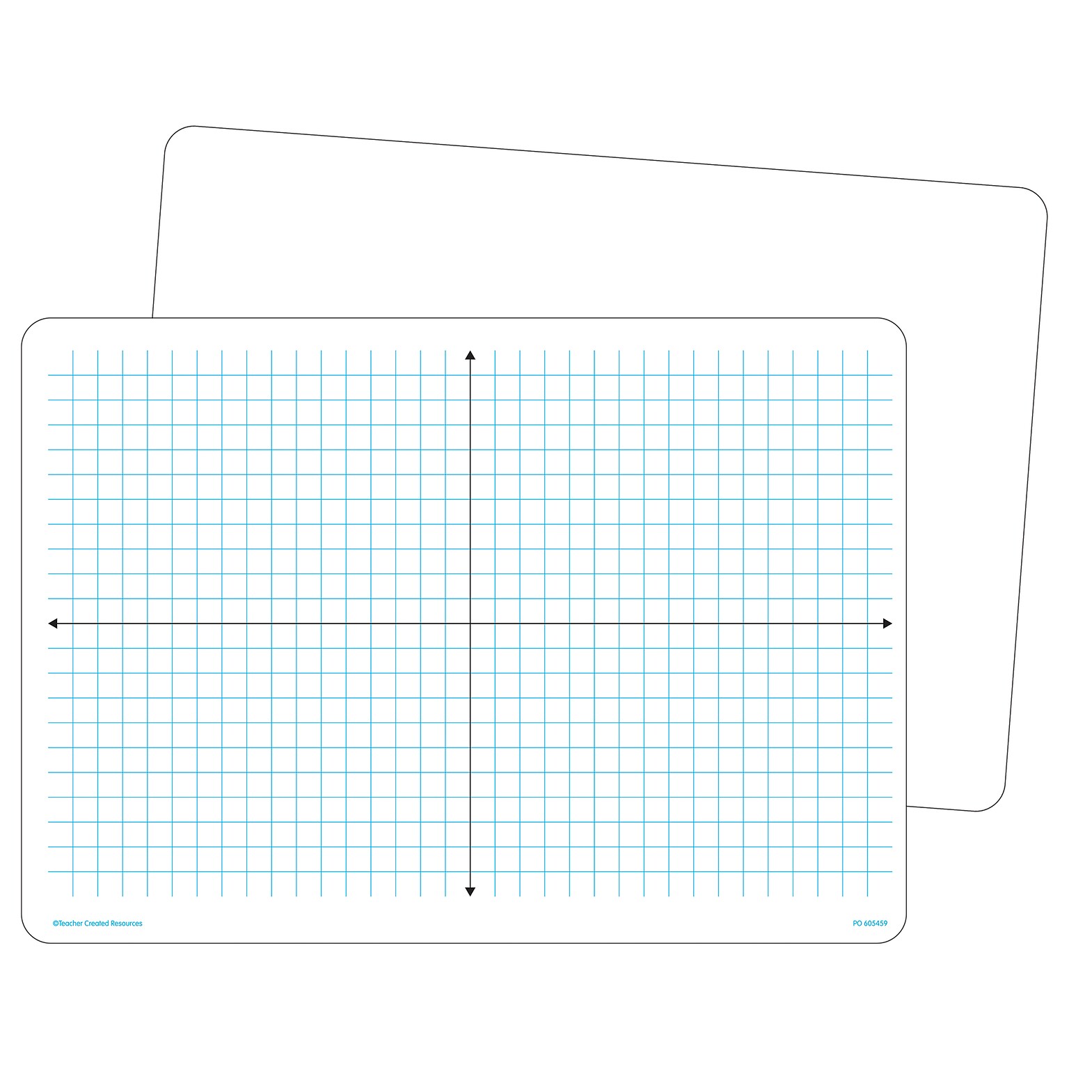 Teacher Created Resources Double-Sided Coordinate Plane Dry Erase Boards, 11-3/4 x 8-1/4, 10/Pack (TCR77075)