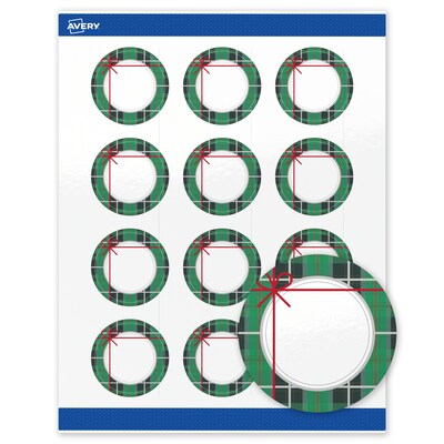 Avery Circle Multipurpose Labels, 2 Dia., White, 120/Pack (19479370411)
