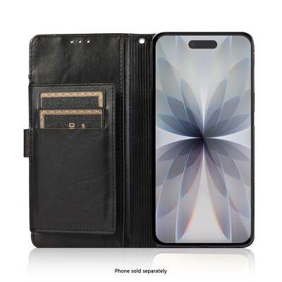 SaharaCase Indy Series Wallet for iPhone 17, Shock Absorbing, Scorpion Black (CP00911)