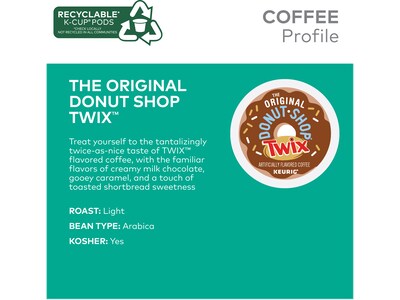 The Original Donut Shop Twix Coffee Keurig® K-Cup® Pods, Medium Roast, 24/Box (5000368824)
