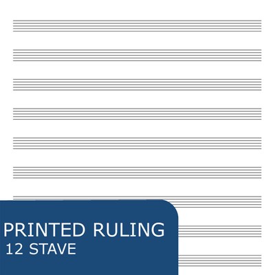 Roaring Spring Paper Products Music-Ruled Filler Paper, 8.5" x 11", 3-Hole Punched, 20 Sheets/Pack, 24 Packs/Carton (20177CS)