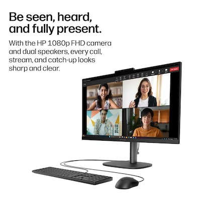HP OmniStudio 23.8" All-in-One Desktop PC, Intel Core 3 N350, Intel Graphics, 8GB RAM, 512GB SSD, Windows 11 Home (D43SJAA#ABA)