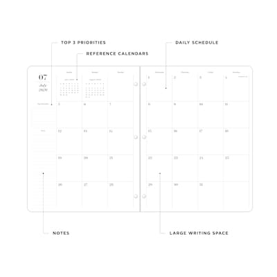 2026-2027 Blue Sky Sincerely Jules Cami Peach 8 x 11 Academic Year Monthly Planner, Plastic Cover (161385)