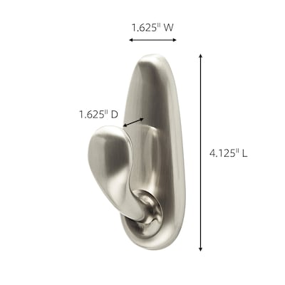 Command Large Forever Classic Hook, Brushed Nickel (FC13-BN-ES)