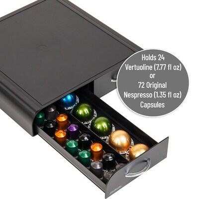 Mind Reader Plastic Organizers, Black (VERTRAY-BLK)