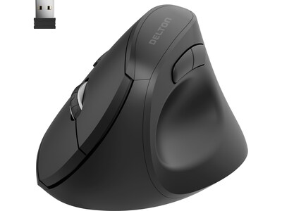 Delton S12P Wireless Optical USB Mouse, Black (DMERGS12P-WB)