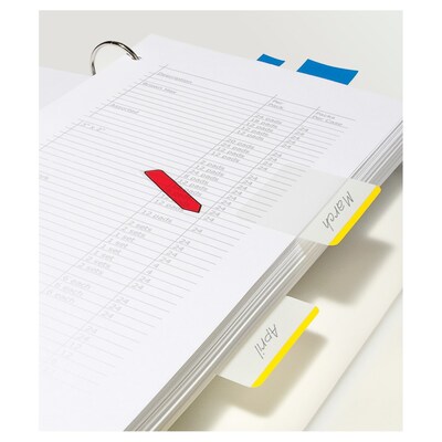Post-it® Tabs, 2" Wide, Lined, Assorted Colors, 24 Tabs/Pack (686F-1)