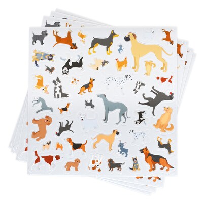 Ready2Learn Foam Dog Stickers, Multicolored, 176/Pack (CE-10121)