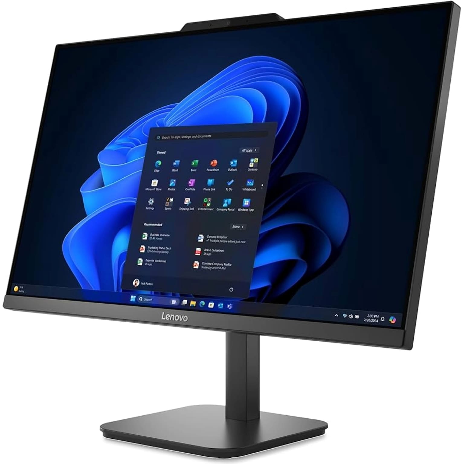 Lenovo V100 23.8 All in One Desktop Computer, Intel Celeron N100, 8GB RAM, 512GB SSD, Windows 11 Ho