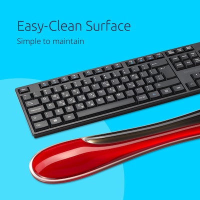 Kensington Slim Duo Gel Keyboard Wrist Rest, Red/Black (K62442WW)
