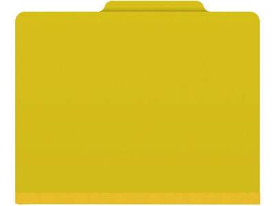 Medical Arts Press Pressboard Classification Folder, 2 Dividers, 2" Expansion, Letter Size, Yellow, 10/Box (DV-T42-26-3YLW)
