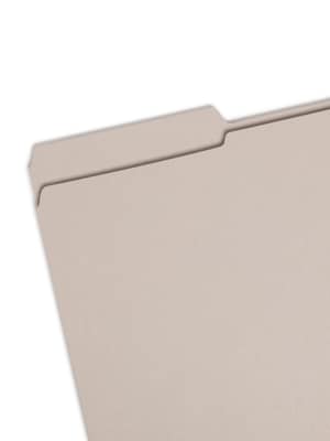 Smead File Folder, Reinforced 1/3-Cut Tab, Legal Size, Gray, 100/Box (17334)