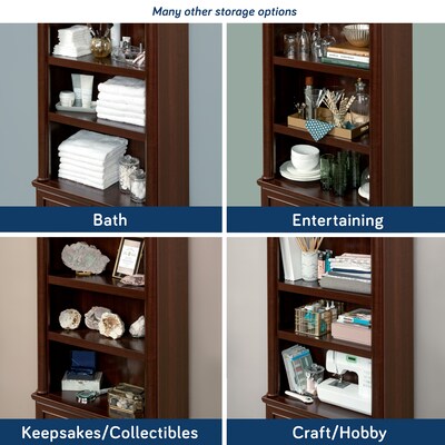 Sauder Palladia 72"H 5-Shelf Bookcase, Select Cherry (412019)