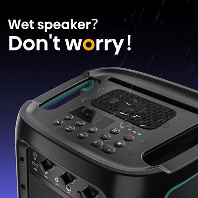 HIsense Party Rocker One 300W Portable Bluetooth Speaker, Black (HP100)