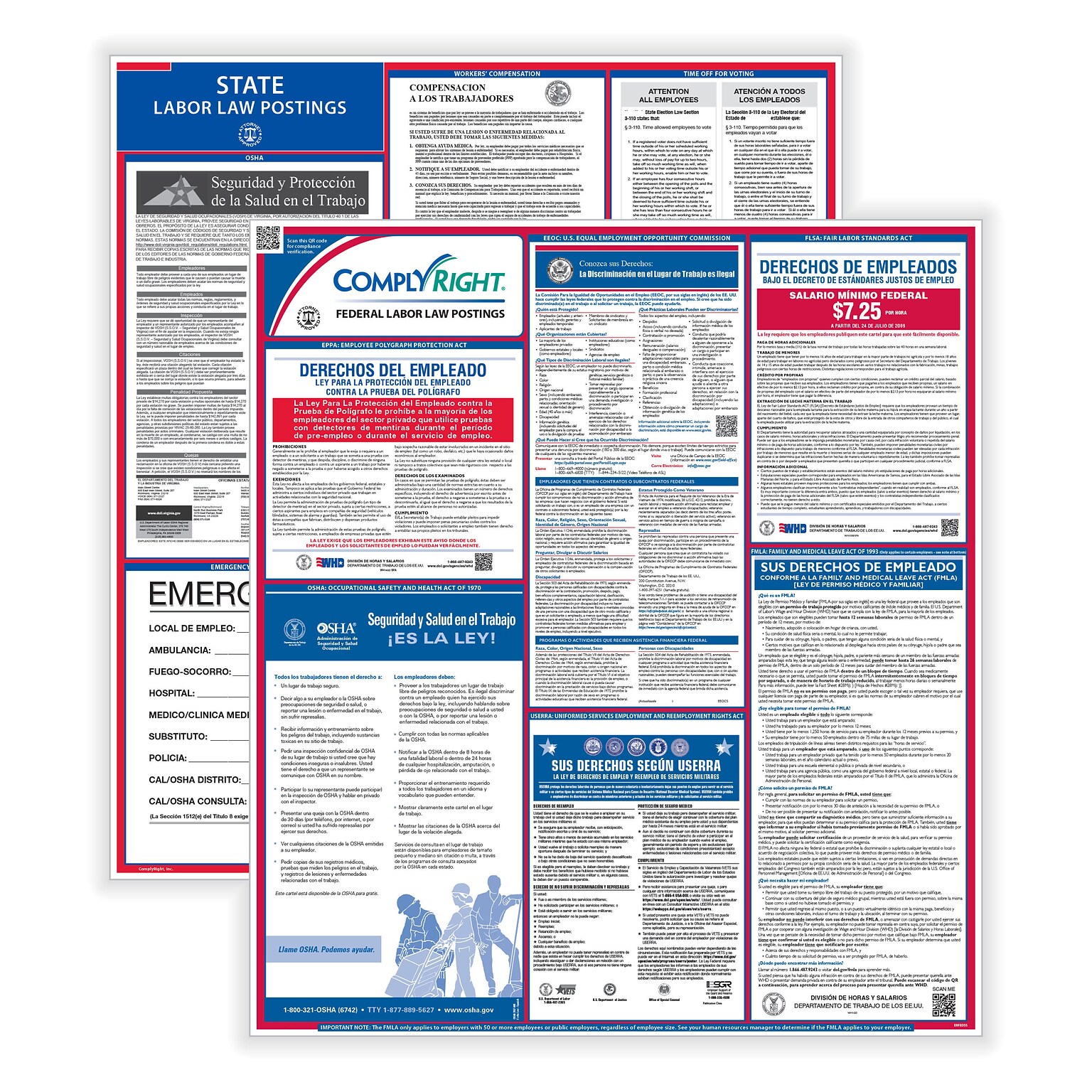 ComplyRight Federal and State Poster Set (Spanish), New York (E50NYS)