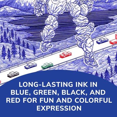 BIC 4-Color Retractable Ballpoint Pens, Medium Point, 1.4mm, Assorted Ink, 3/Pack (14540)