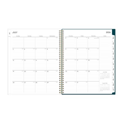 2026-2027 Blue Sky Greta 8.5" x 11" Academic Weekly & Monthly Planner, Plastic Cover (136479-A27)