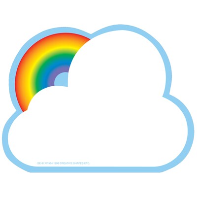Creative Shapes Rainbow Memo Pad, Multicolor, 6/Bundle (SE-97-6)