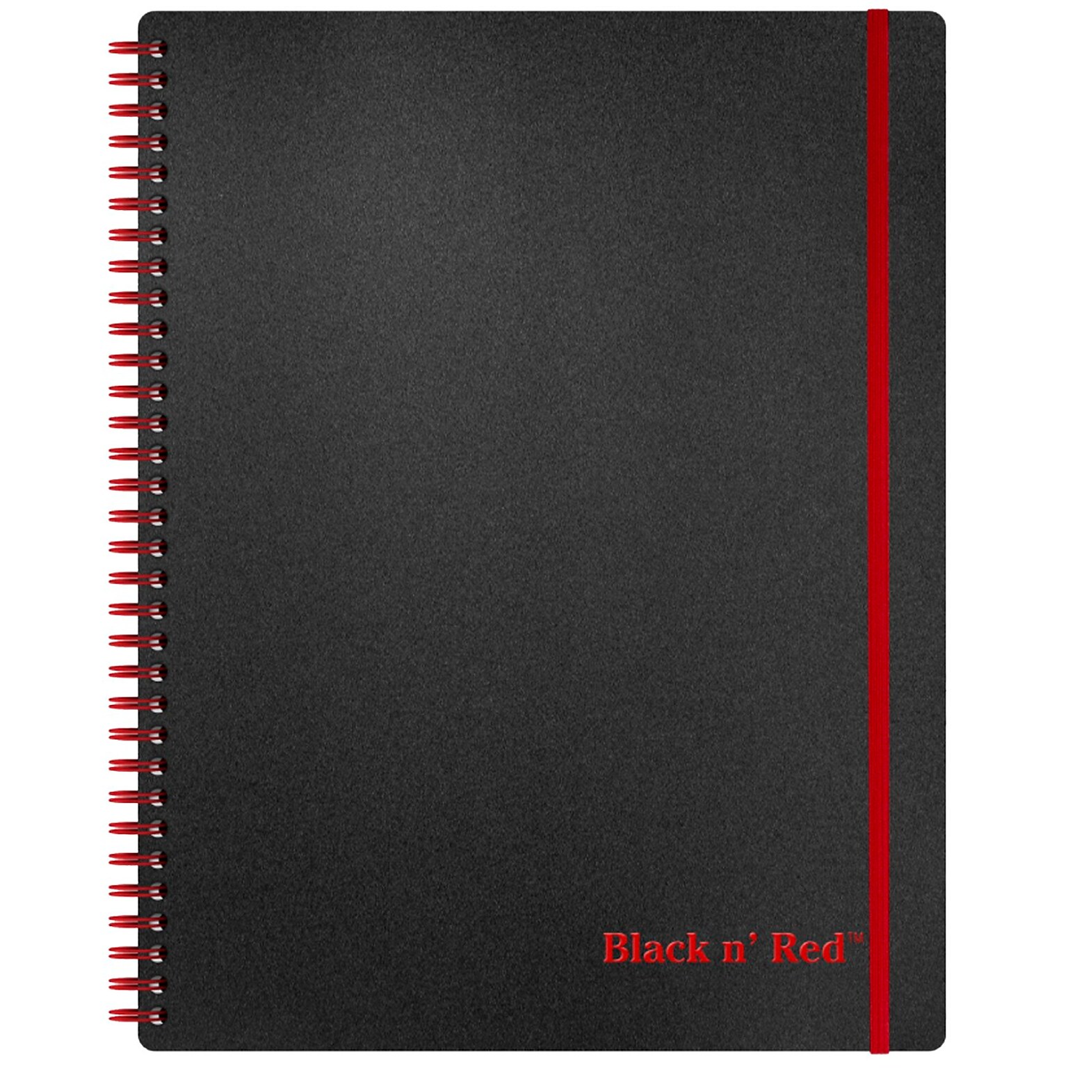 Black N Red 1-Subject Professional Notebooks, 8.5 x 11, Wide Ruled, 70 Sheets, Black (K66652)