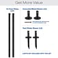 Excello Global Products Bistro Pole for String Lights, Black, 2/Pack (EGP-HD-0359)
