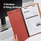 Quill Brand® 2/5-Cut Tab Pressboard Classification File Folders, 3-Partitions, 8-Fasteners, Legal, Brown, 15/Box (7-45036)