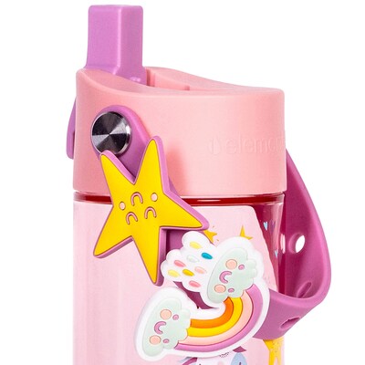 Elemental Splash Charm Plastic Water Bottle, 18 oz., Unicorn (EMLETR18UD32C)